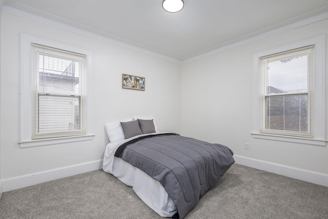 5544 Balfour Rd, Detroit, MI 48224 - carpeted bedroom featuring crown molding and multiple windows