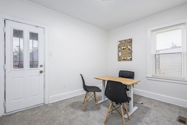 5544 Balfour Rd, Detroit, MI 48224 - carpeted office with ornamental molding and plenty of natural light
