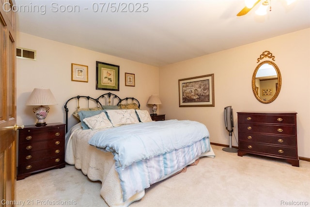 6626 Lake Pointe, Shelby Twp, MI 48317 - bedroom with light carpet and ceiling fan
