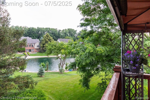 6626 Lake Pointe, Shelby Twp, MI 48317 - view of green lawn with a water view