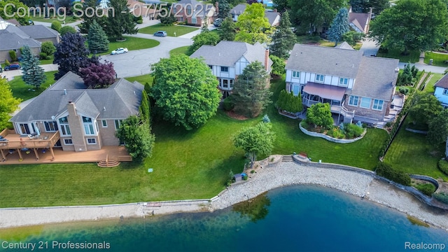 6626 Lake Pointe, Shelby Twp, MI 48317 - aerial view of residential area featuring a large body of water