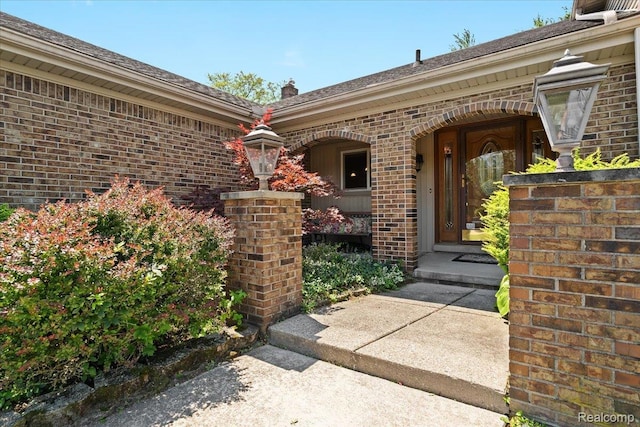 20213 Whitby Dr, Livonia, MI 48152 - entrance to property featuring brick siding