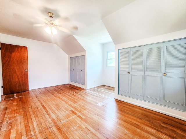 671 Lonesome Pine Trl, Saint Joseph, MI 49085 - bonus room featuring light wood finished floors, ceiling fan, and vaulted ceiling