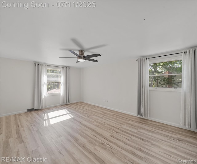 25067 Skye Dr, Farmington Hills, MI 48336 - unfurnished room with a ceiling fan and light wood finished floors