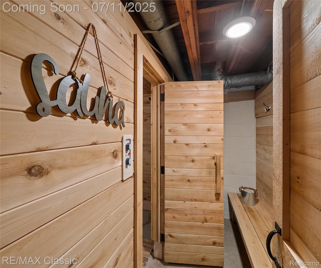 25067 Skye Dr, Farmington Hills, MI 48336 - relaxing sauna featuring wood walls