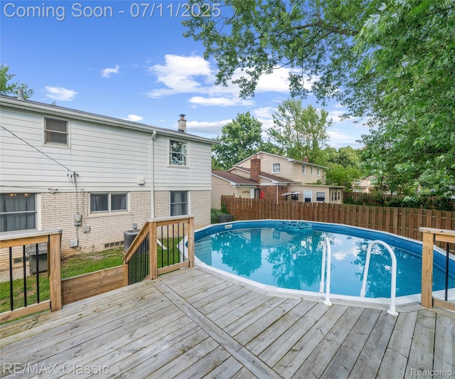 25067 Skye Dr, Farmington Hills, MI 48336 - view of swimming pool with a deck