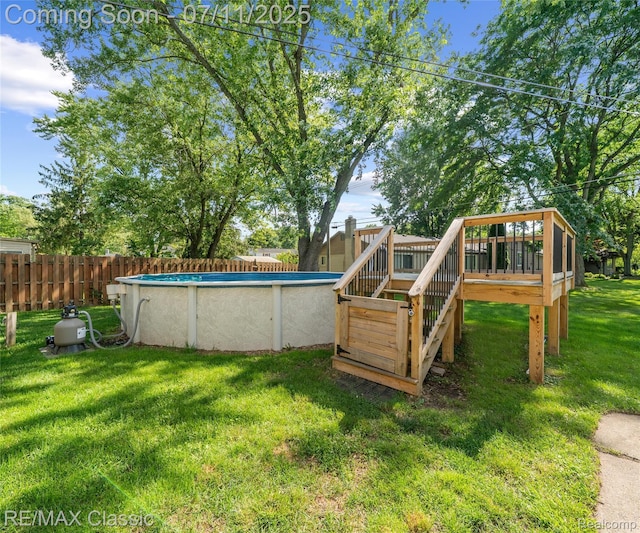 25067 Skye Dr, Farmington Hills, MI 48336 - view of yard with a wooden deck