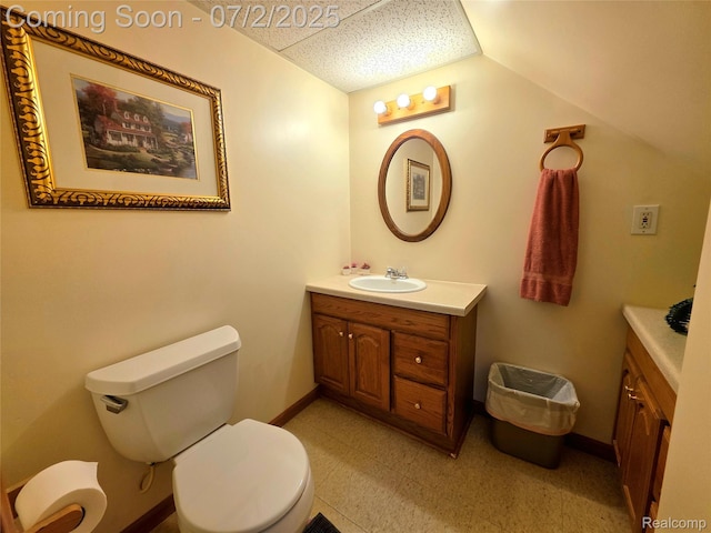 12137 Carol Ave, Warren, MI 48093 - bathroom featuring vanity and lofted ceiling