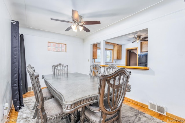 17237 Philomene Blvd, Allen Park, MI 48101 - dining room featuring a ceiling fan and light wood-style flooring
