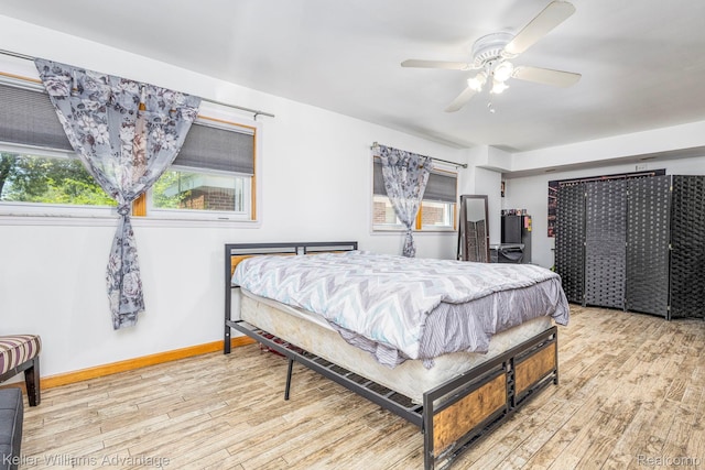 17237 Philomene Blvd, Allen Park, MI 48101 - bedroom with light wood finished floors and ceiling fan