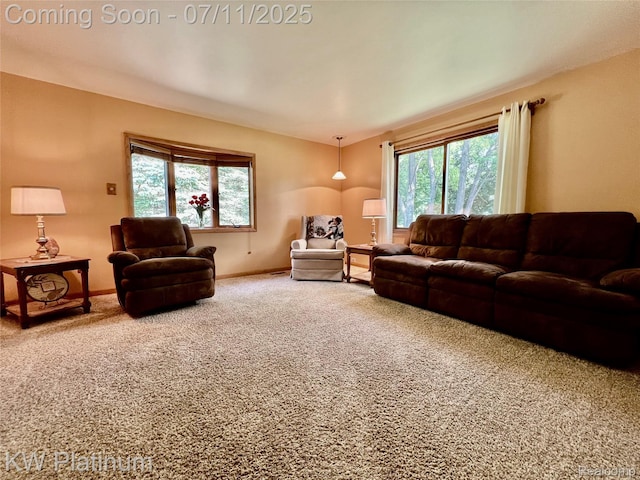 2243 Sunnyside Rd, Kimball, MI 48074 - carpeted living room with baseboards