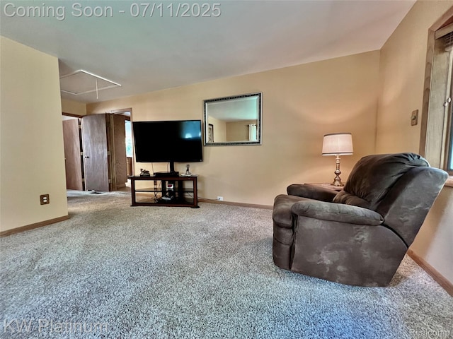 2243 Sunnyside Rd, Kimball, MI 48074 - living area featuring attic access and carpet floors