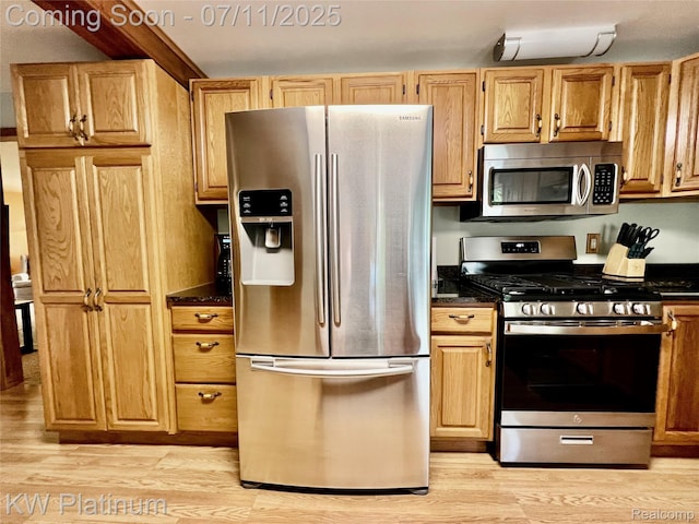 2243 Sunnyside Rd, Kimball, MI 48074 - kitchen with stainless steel appliances and light wood finished floors