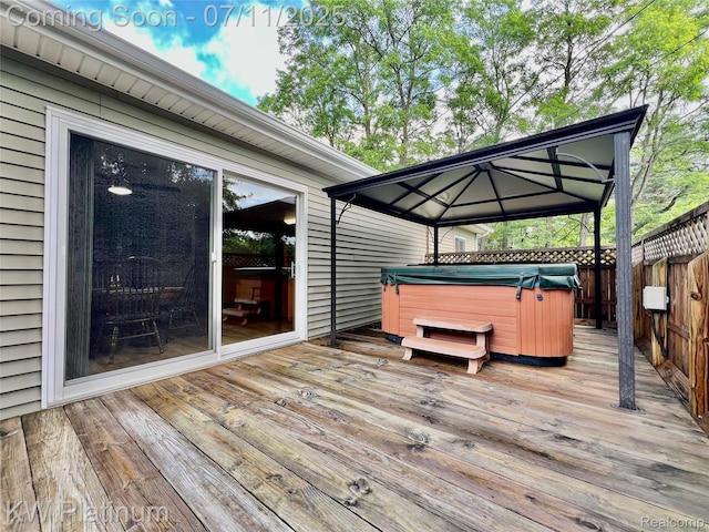 2243 Sunnyside Rd, Kimball, MI 48074 - deck with a hot tub