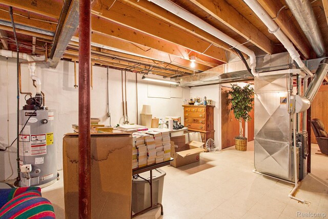 10363 E Bristol Rd, Davison, MI 48423 - unfinished basement with water heater and heating unit