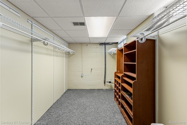 17729 Harman St, Melvindale, MI 48122 - walk in closet with a drop ceiling and carpet floors