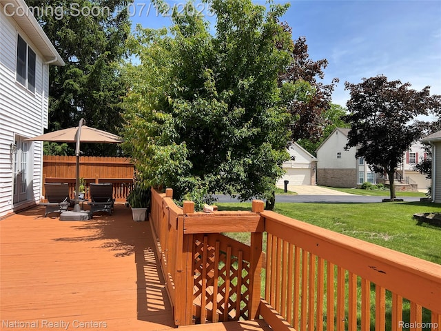 38443 Meghan Ln, Westland, MI 48185 - wooden deck with a lawn