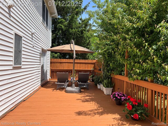 38443 Meghan Ln, Westland, MI 48185 - view of wooden terrace