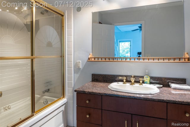 14778 Harrison St, Livonia, MI 48154 - full bath featuring vanity and enclosed tub / shower combo