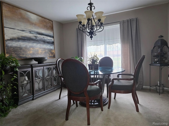 25050 Constitution Ave, Warren, MI 48089 - dining space with carpet and a chandelier