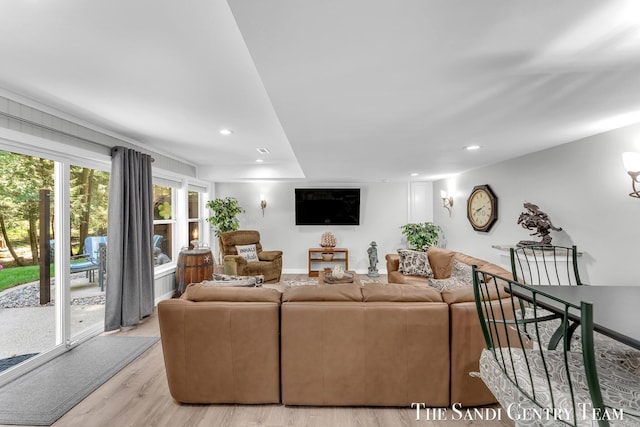 13400 Ravine View Dr, Grand Haven, MI 49417 - living room with light wood-type flooring and recessed lighting