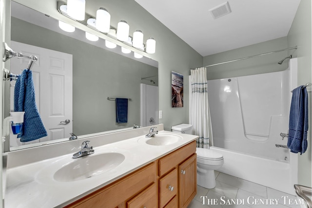 13400 Ravine View Dr, Grand Haven, MI 49417 - full bathroom featuring shower / bath combo and double vanity
