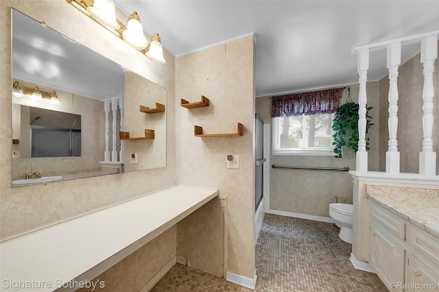 1870 Fort St Unit 1, Trenton, MI 48183 - bathroom with vanity and tile patterned flooring
