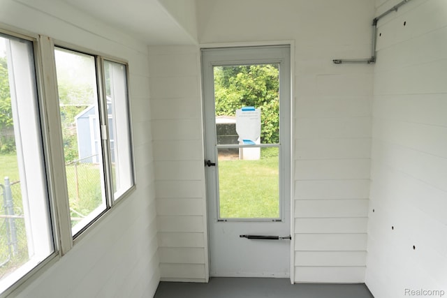 4410 Brunswick Ave, Flint, MI 48507 - doorway featuring healthy amount of natural light and finished concrete floors