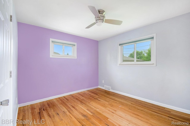2890 Maxwell St, Trenton, MI 48183 - spare room with light wood-style floors and ceiling fan