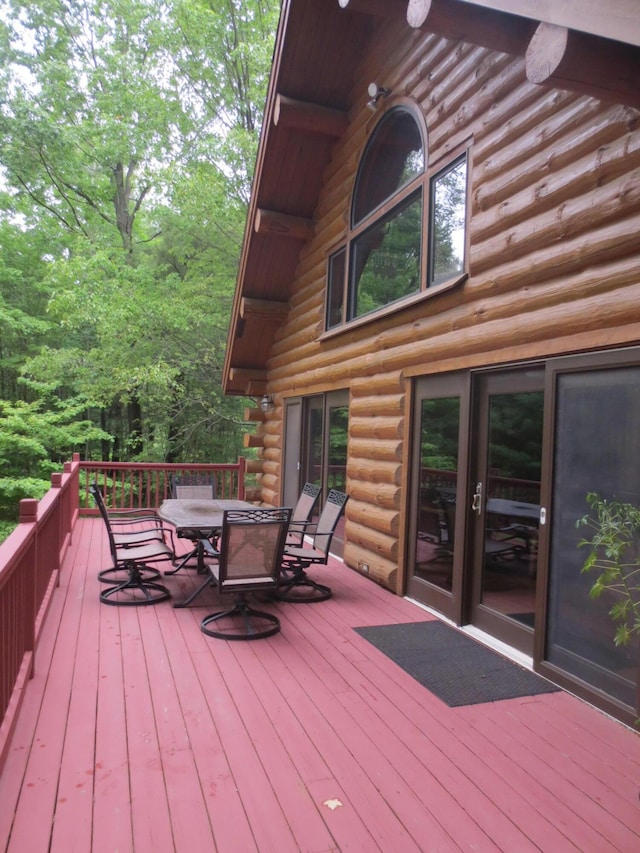 6325 Big Bay Rd, Bear Lake, MI 49614 - deck with outdoor dining area