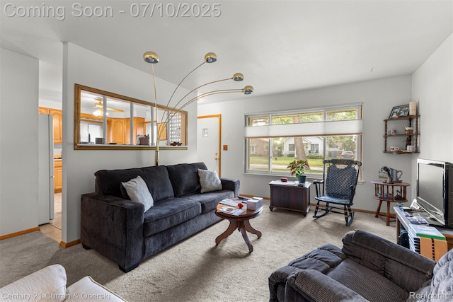 25416 Yale St S, Dearborn Heights, MI 48125 - carpeted living area featuring baseboards