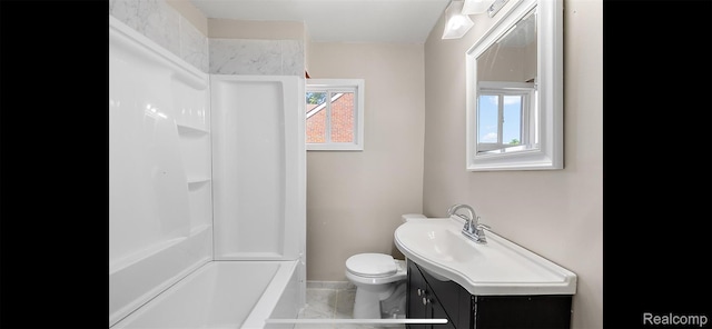 19704 Saint Aubin St, Detroit, MI 48234 - bathroom with vanity, marble finish flooring, and  shower combination