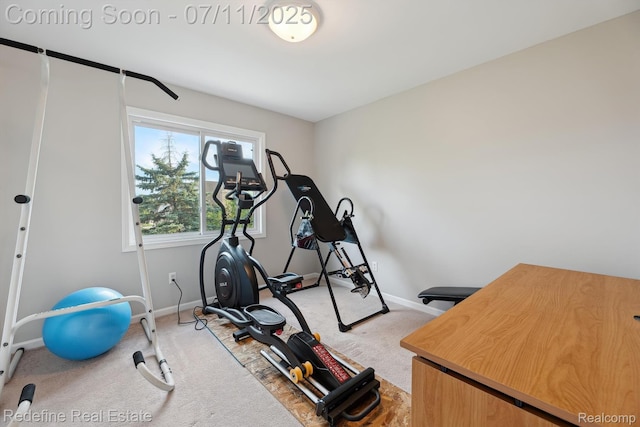 47451 Wallingford Ct, Canton, MI 48188 - workout area featuring carpet and baseboards