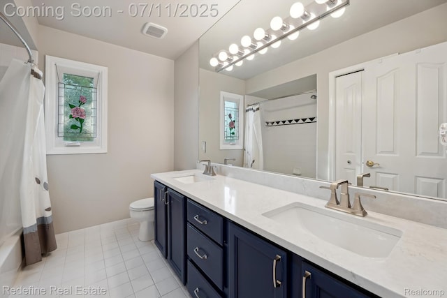 47451 Wallingford Ct, Canton, MI 48188 - full bathroom featuring plenty of natural light and double vanity