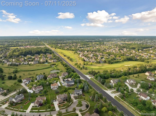 47451 Wallingford Ct, Canton, MI 48188 - aerial view of residential area with a golf course