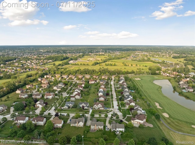 47451 Wallingford Ct, Canton, MI 48188 - aerial view of property's location featuring a nearby body of water, a golf course, and nearby suburban area