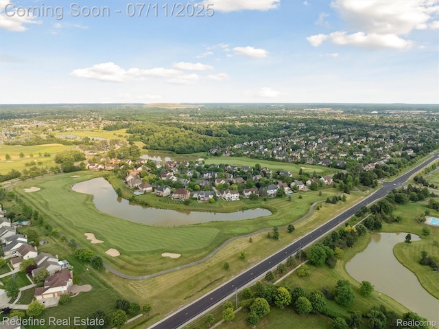 47451 Wallingford Ct, Canton, MI 48188 - aerial view of property and surrounding area with nearby suburban area and a nearby body of water