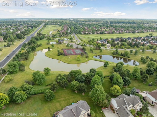 47451 Wallingford Ct, Canton, MI 48188 - aerial overview of property's location featuring a nearby body of water and nearby suburban area