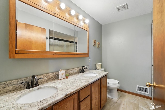 7369 Apple Grove Ln, Temperance, MI 48182 - full bathroom featuring double vanity and a shower with door