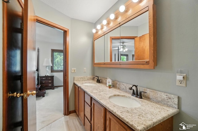 7369 Apple Grove Ln, Temperance, MI 48182 - full bathroom featuring double vanity and baseboards