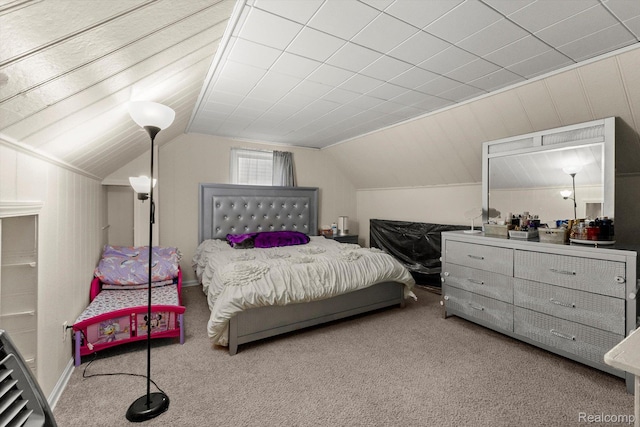 18291 Henry St, Melvindale, MI 48122 - carpeted bedroom featuring lofted ceiling