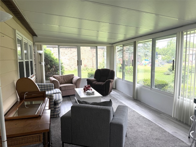 25830 Matilda Ave, Trenton, MI 48134 - sunroom with wood finished floors, healthy amount of natural light, and an outdoor hangout area