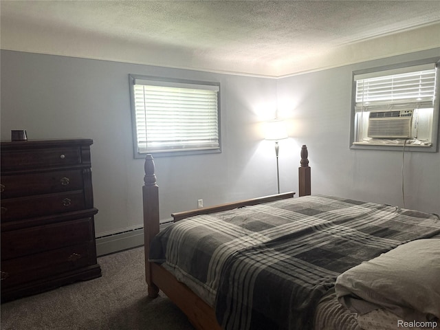 25830 Matilda Ave, Trenton, MI 48134 - bedroom with a baseboard radiator, carpet flooring, and a textured ceiling