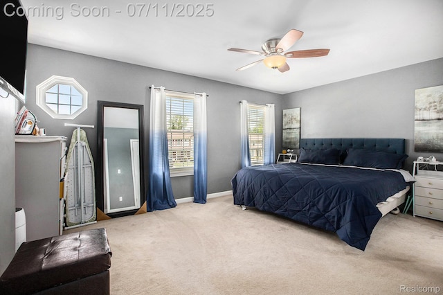 45209 Greenbriar Dr, Van Buren, MI 48111 - carpeted bedroom with ceiling fan and baseboards