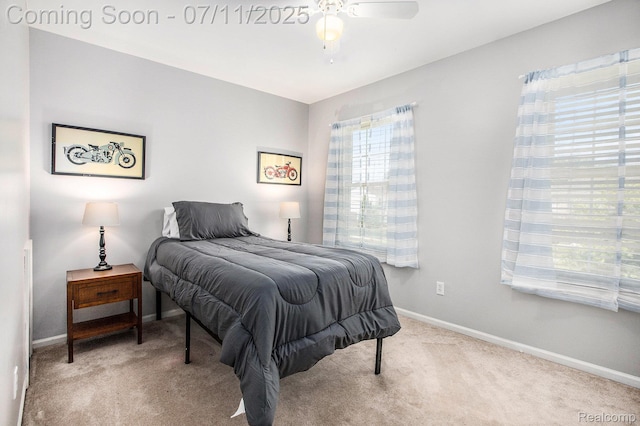 45209 Greenbriar Dr, Van Buren, MI 48111 - bedroom featuring carpet floors and ceiling fan