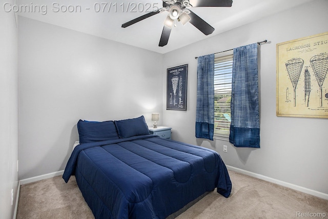 45209 Greenbriar Dr, Van Buren, MI 48111 - bedroom with carpet floors and a ceiling fan