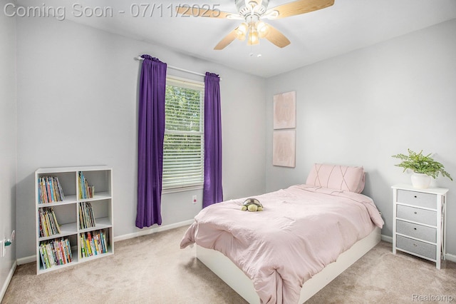 45209 Greenbriar Dr, Van Buren, MI 48111 - carpeted bedroom with baseboards and ceiling fan