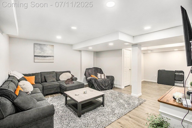 45209 Greenbriar Dr, Van Buren, MI 48111 - living area with wood finished floors and recessed lighting