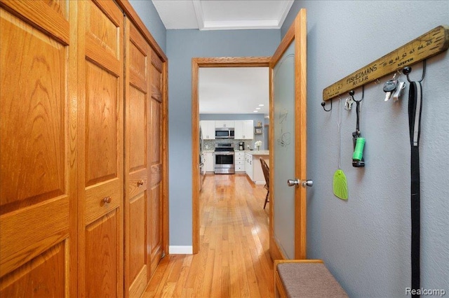 14165 Crampton Rd, Camden, MI 49232 - hallway with light wood-type flooring