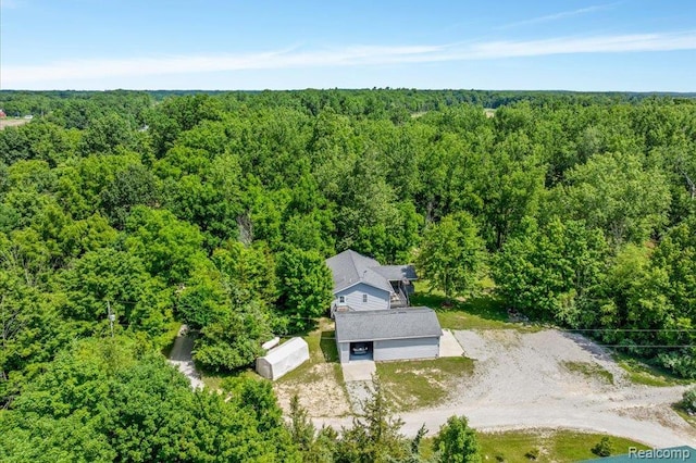 14165 Crampton Rd, Camden, MI 49232 - view from above of property with a forest